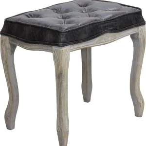 NAPO - sgabello vintage ecopelle Grigio Milani Home