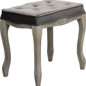 NAPO - sgabello vintage velluto Taupe Milani Home