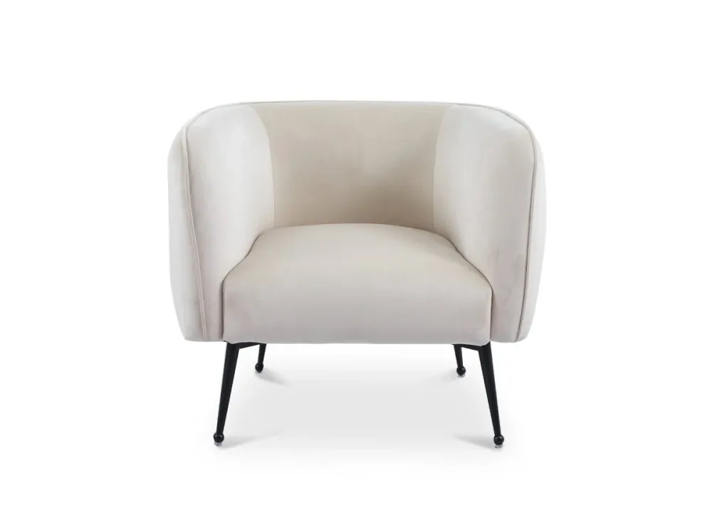 Poltroncina trasformabile PERRY velluto beige con piedini neri NBC