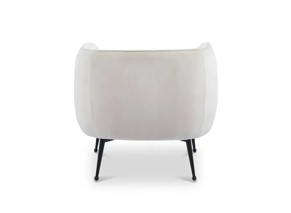 Poltroncina trasformabile PERRY velluto beige con piedini neri NBC