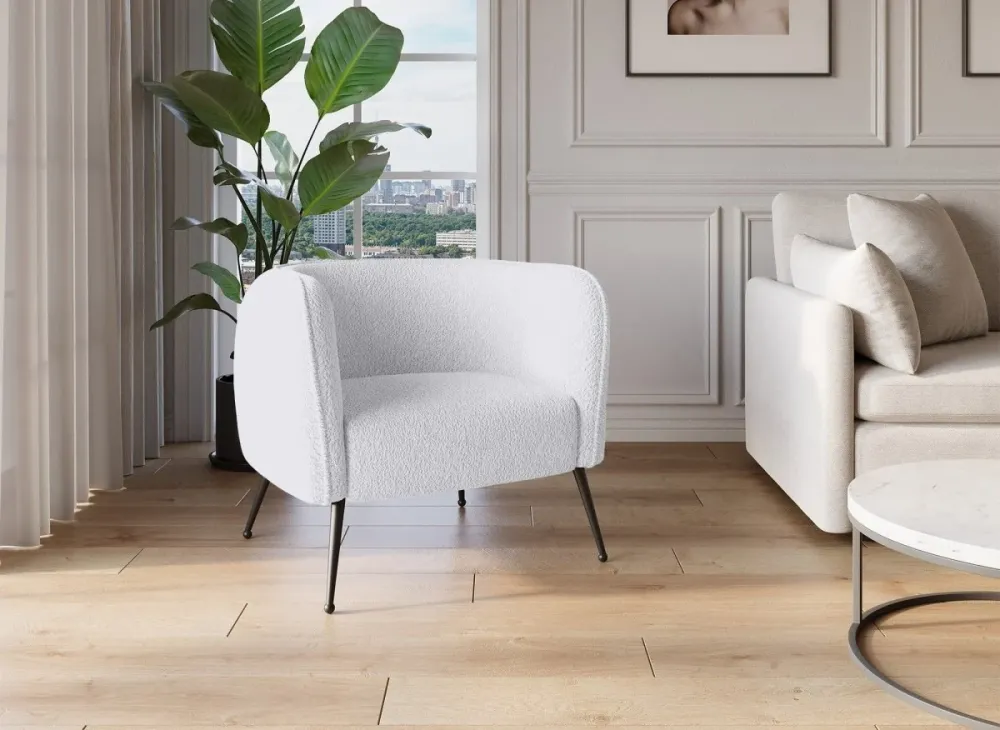 Poltroncina trasformabile tessuto spugna bianco PERRY NBC