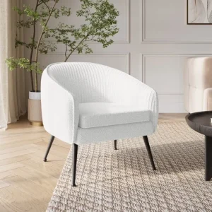 Poltroncina trasformabile tessuto spugna bianco TRECY NBC