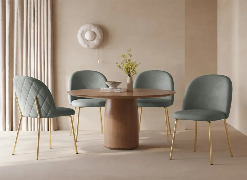 Set di 2 sedie di design KENNETH velluto grigio NBC