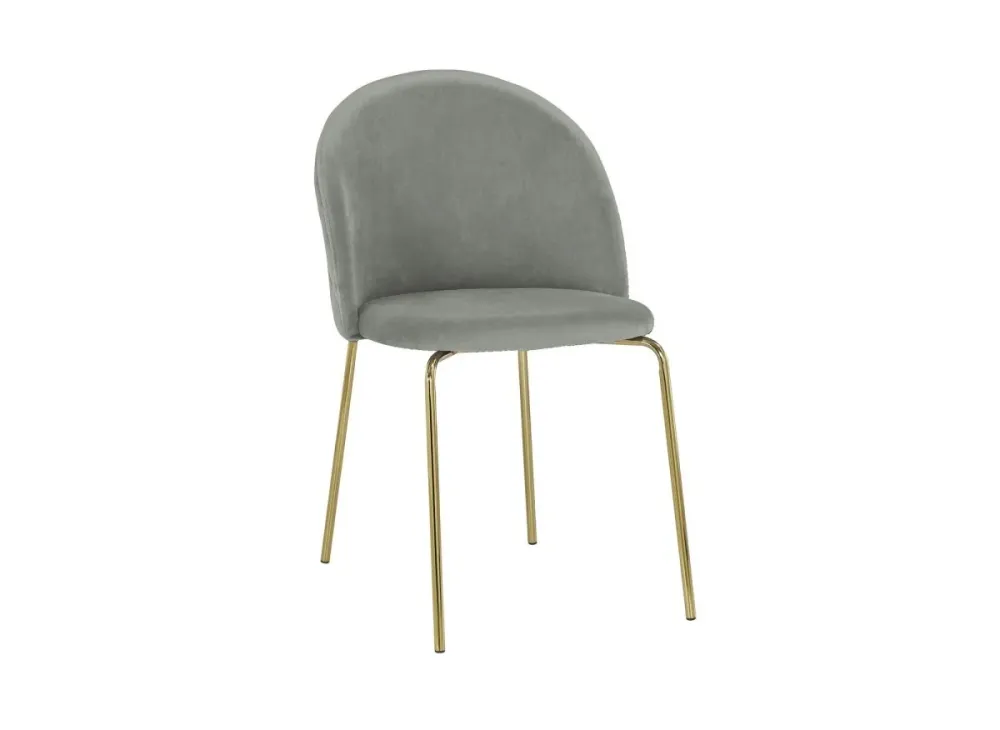 Set di 2 sedie di design KENNETH velluto grigio NBC
