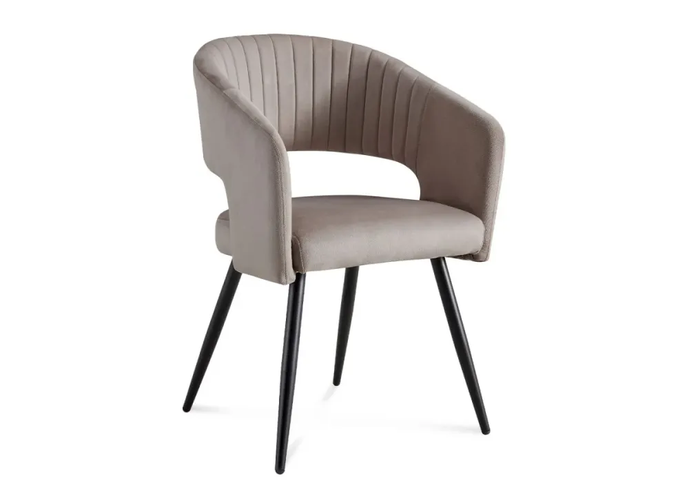 Set di 2 sedie di design velluto beige GLORIA NBC