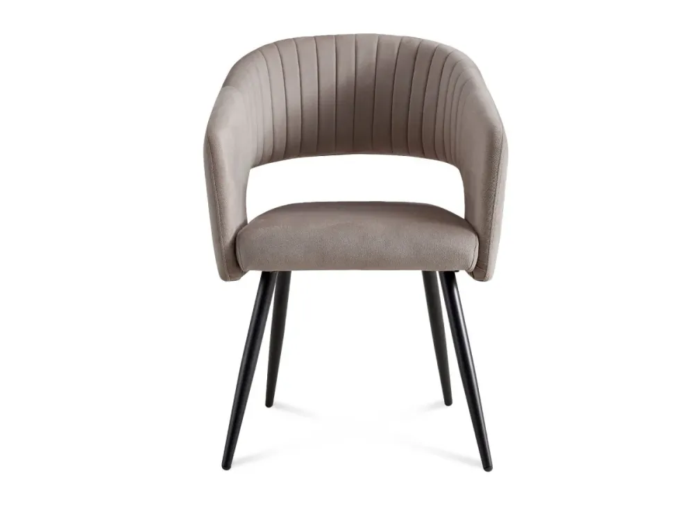 Set di 2 sedie di design velluto beige GLORIA NBC