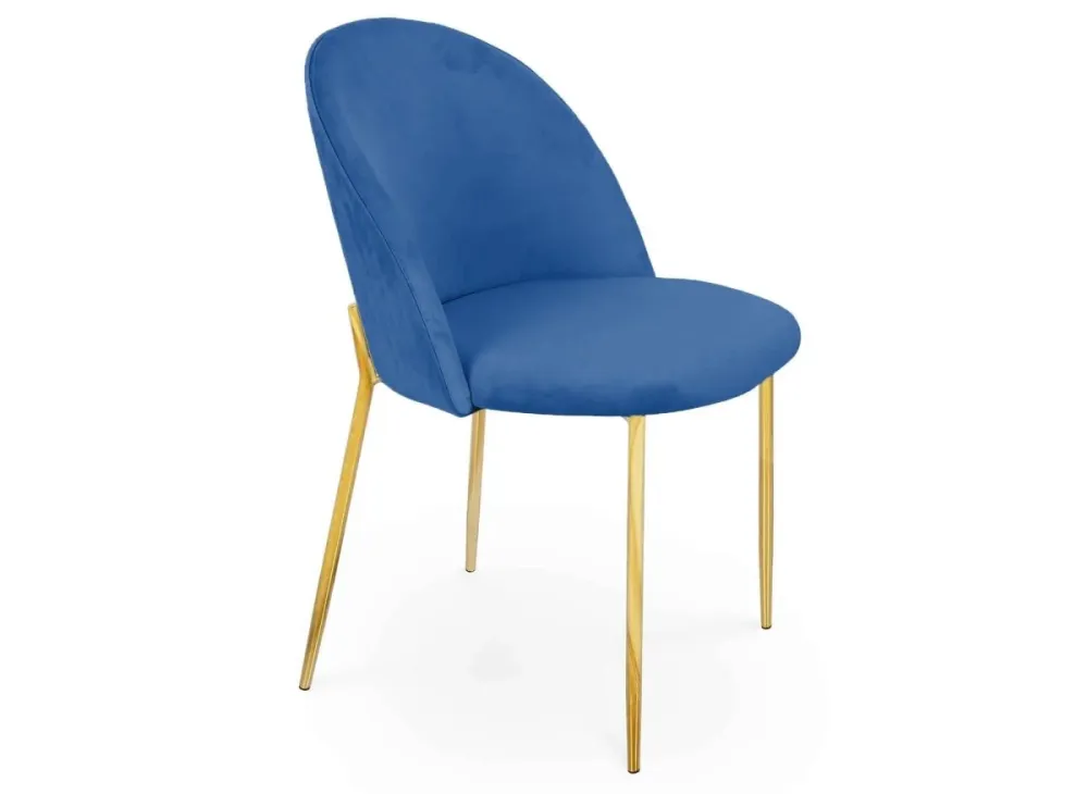 Set di 2 sedie di design velluto blu ARABEL NBC