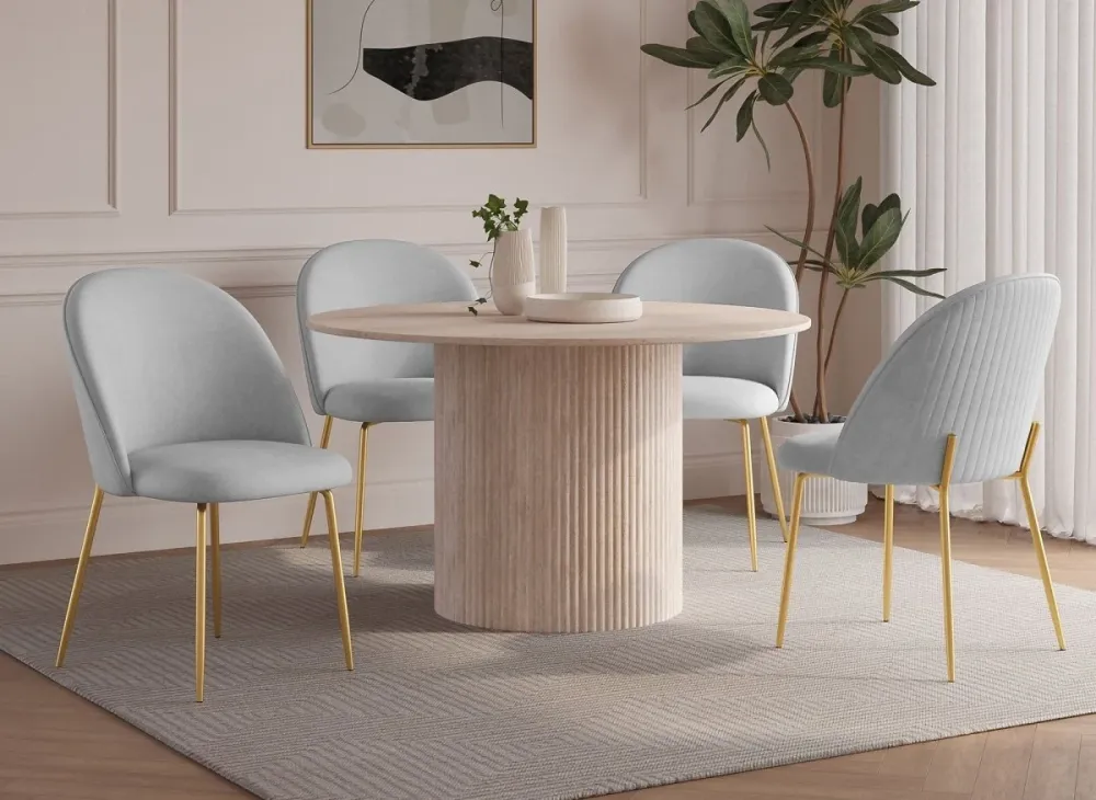 Set di 2 sedie di design velluto grigio ARABEL NBC