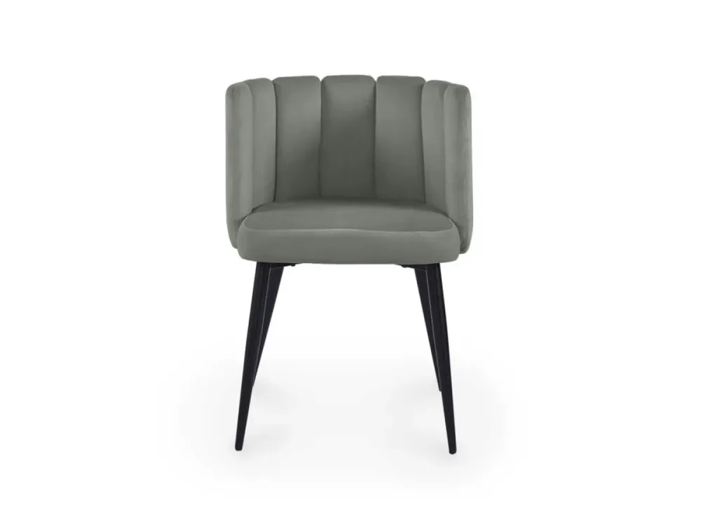 Set di 2 sedie di design velluto grigio DEBBY NBC