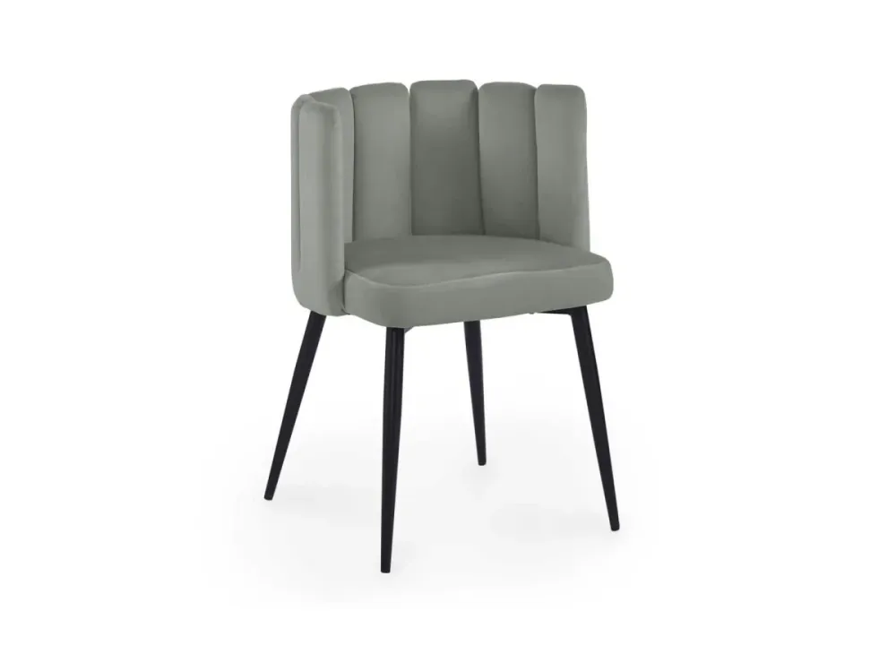 Set di 2 sedie di design velluto grigio DEBBY NBC