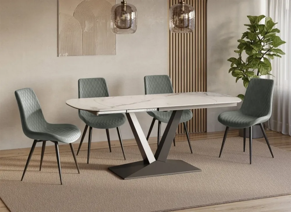 Set di 2 sedie di design velluto grigio YOLA NBC