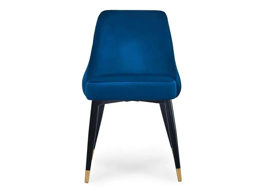 Set di 2 sedie imbottite velluto blu DORINA NBC