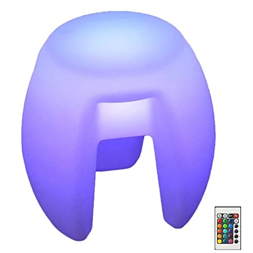 NDHENG LED Sedia Sgabello plastica Sgabello Bar con Creativa, Colore Telecomando Impermeabile per Esterni -Sedia Bar con B...