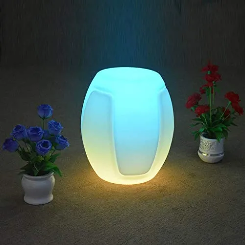 NDHENG LED Sedia Sgabello plastica Sgabello Bar con Creativa, Colore Telecomando Impermeabile per Esterni -Sedia Bar con B...