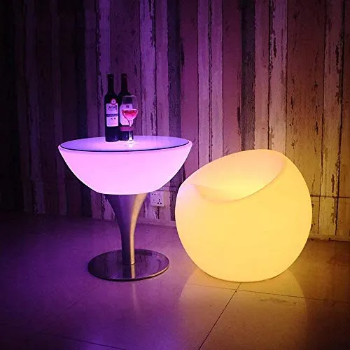 NDHENG Sedia Sgabello plastica LED Luminoso Creativo Bar Mobili Outdoor Bar colorato Sgabello colorato Luminoso Cubo Sgabe...