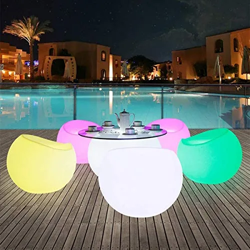 NDHENG Sedia Sgabello plastica LED Luminoso Creativo Bar Mobili Outdoor Bar colorato Sgabello colorato Luminoso Cubo Sgabe...