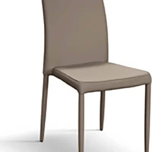 NEBULA - sedia moderna ecopelle cm 43 x 53 x 92 h Marrone Milani Home