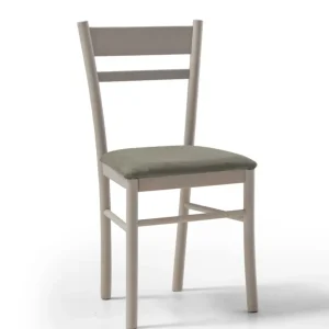 Netia - Set da 2 Sedia legno classica seduta ecopelle cm 43x41x89h - vari colori