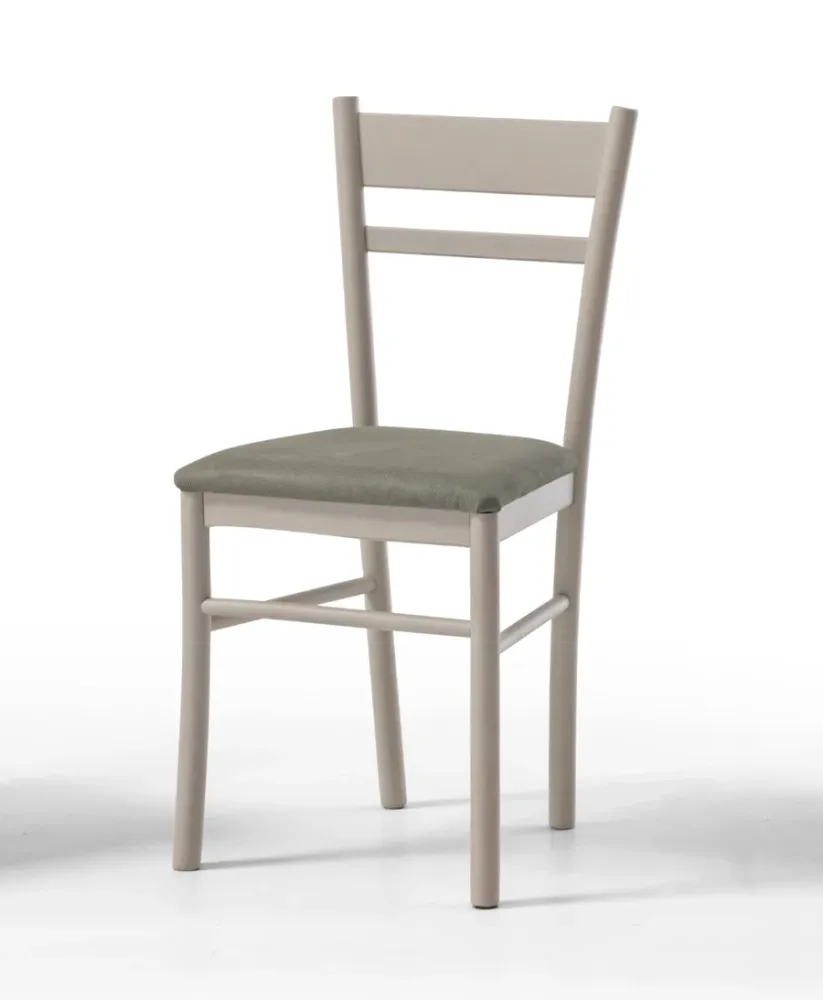 Netia - Set da 2 Sedia legno classica seduta ecopelle cm 43x41x89h - vari colori