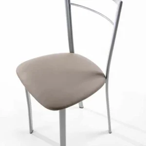 Nicole - Set da 4 Sedia living struttura metallo seduta ecopelle cm 39x48x83h - vari colori