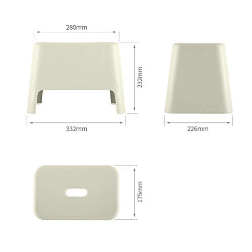 Niduo Bear Bagno Sgabello per Servizi igienici Casa Cambio Scarpe Sgabello impilabile, PP Sgabello Basso per la casa/Uffic...