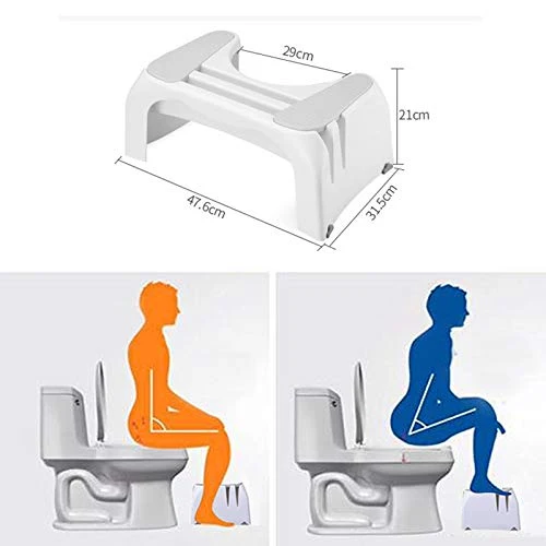 Niduo Bear Home Toilet Poggiapiedi, Bagno Step Up Sgabello Plastica Step Step Sgabello Antiscivolo Fornisce Sollievo dalla...