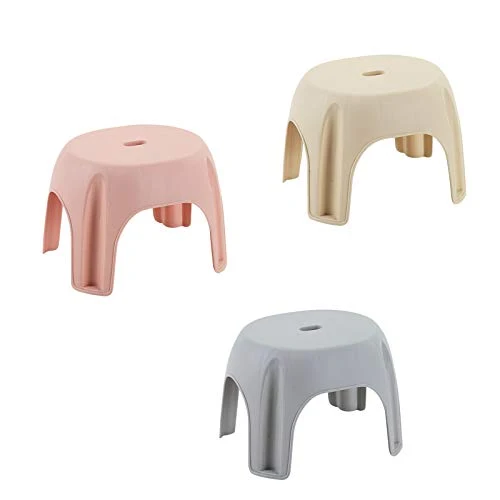 Niduo Bear Poggiapiedi da Bagno Sgabello Antiscivolo Sgabello plastica 3 Pezzi, sgabelli per Bambini Sgabello impilabile S...