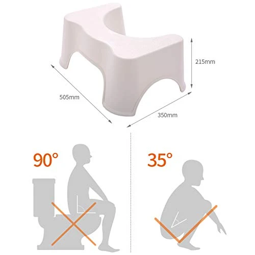 Niduo Bear Sgabello da Bagno Bagno Le Donne Incinte Step Up Sgabello Sgabello Ispessito plastica, poggiapiedi WC Antiscivo...