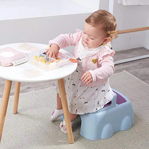 Niduo Bear Sgabello Doppio Passo per I più Piccoli, Toilette Sgabello Poggiapiedi, Divertimento Bagno Servizi Igienici Cas...
