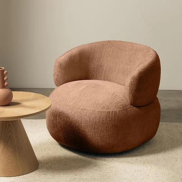 Poltrona girevole rame ORIEL, forme arrotondate minimo 2 pezzi NOVA NOOK