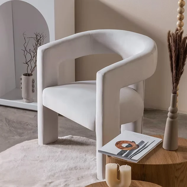 Poltrona LAUREN VELVET, velluto, beige chiaro minimo 2 pz NOVA NOOK