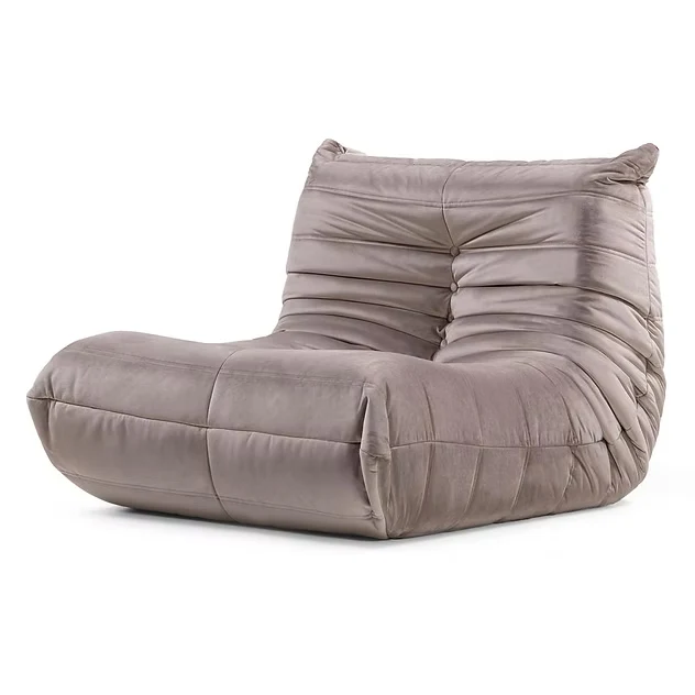 Poltrona LIBELLULE, marrone-grigio, velluto NOVA NOOK