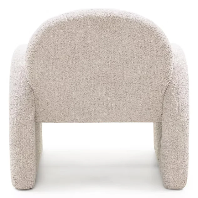 Poltrona lounge JADA, beige chiaro, arrotondata NOVA NOOK
