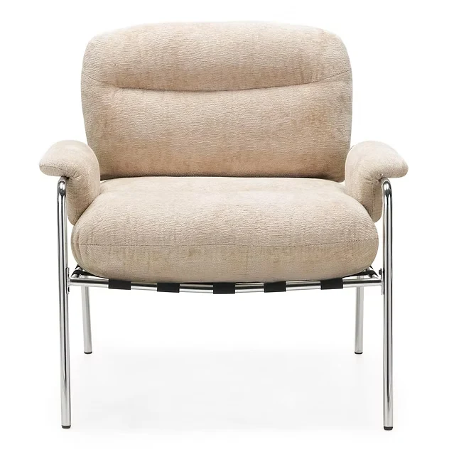 Poltrona MOYA, beige, cromata minimo 2 pezzi NOVA NOOK