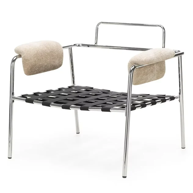 Poltrona MOYA, beige, cromata minimo 2 pezzi NOVA NOOK