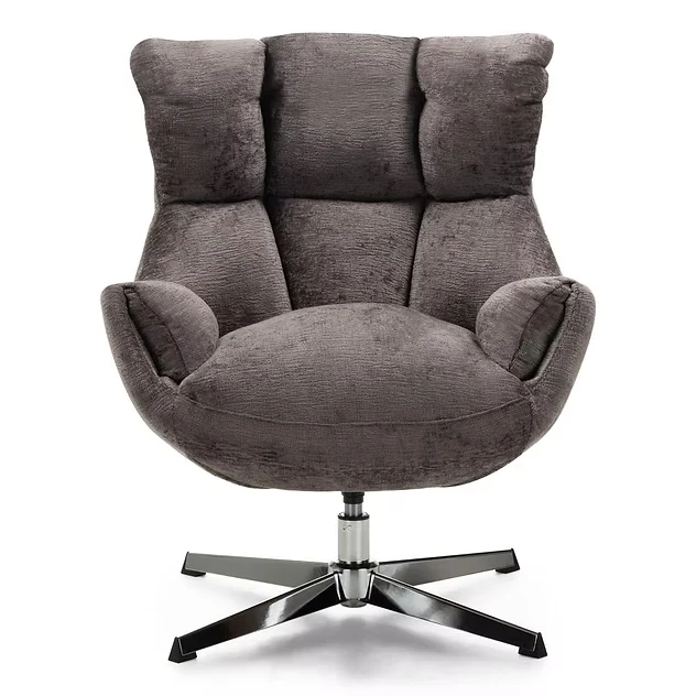 Sedia girevole LUPIN, gambe color tortora/cromate NOVA NOOK