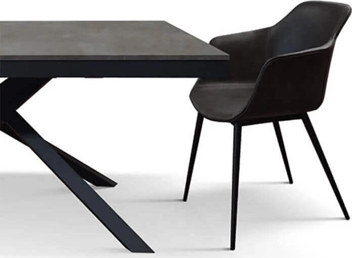 NOVELLA - sedia moderna ecopelle cm 43 x 60 x 83 h Antracite Milani Home