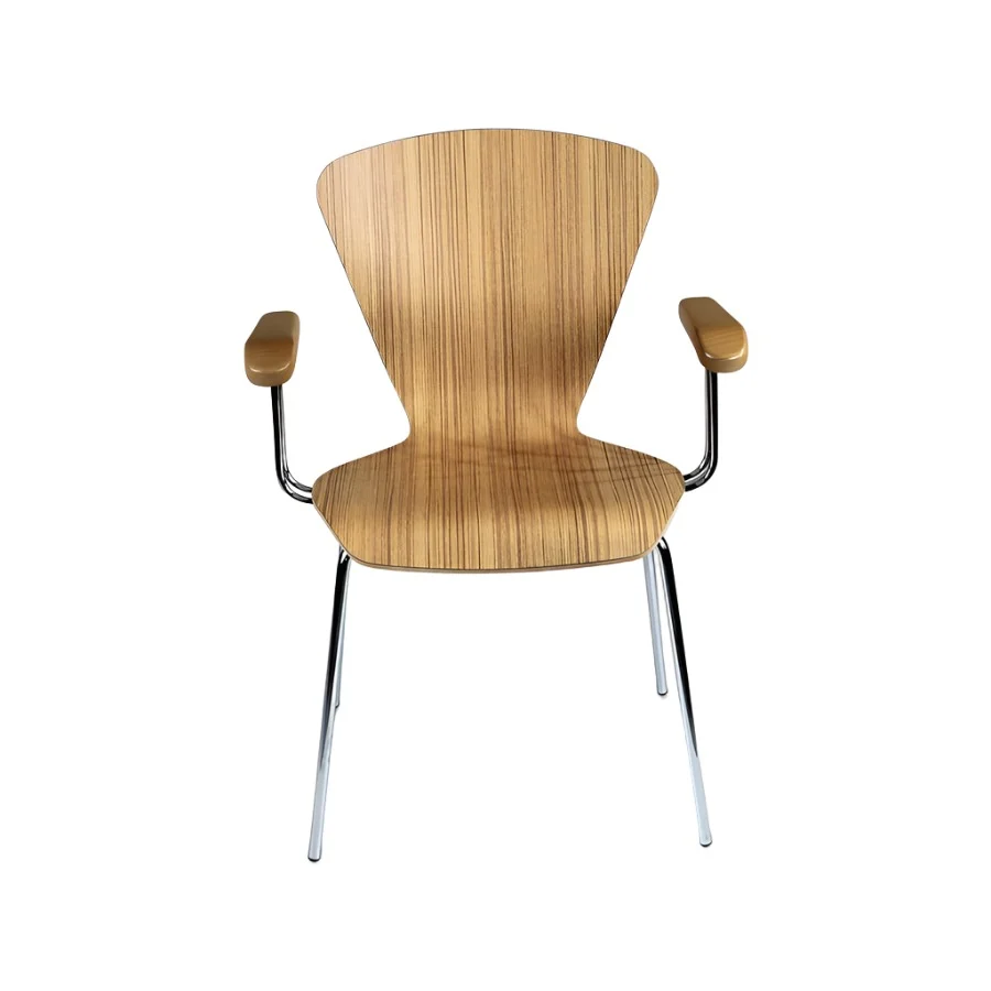 Nowy Styl: sedia da caffè legno con le braccia - rinnovata