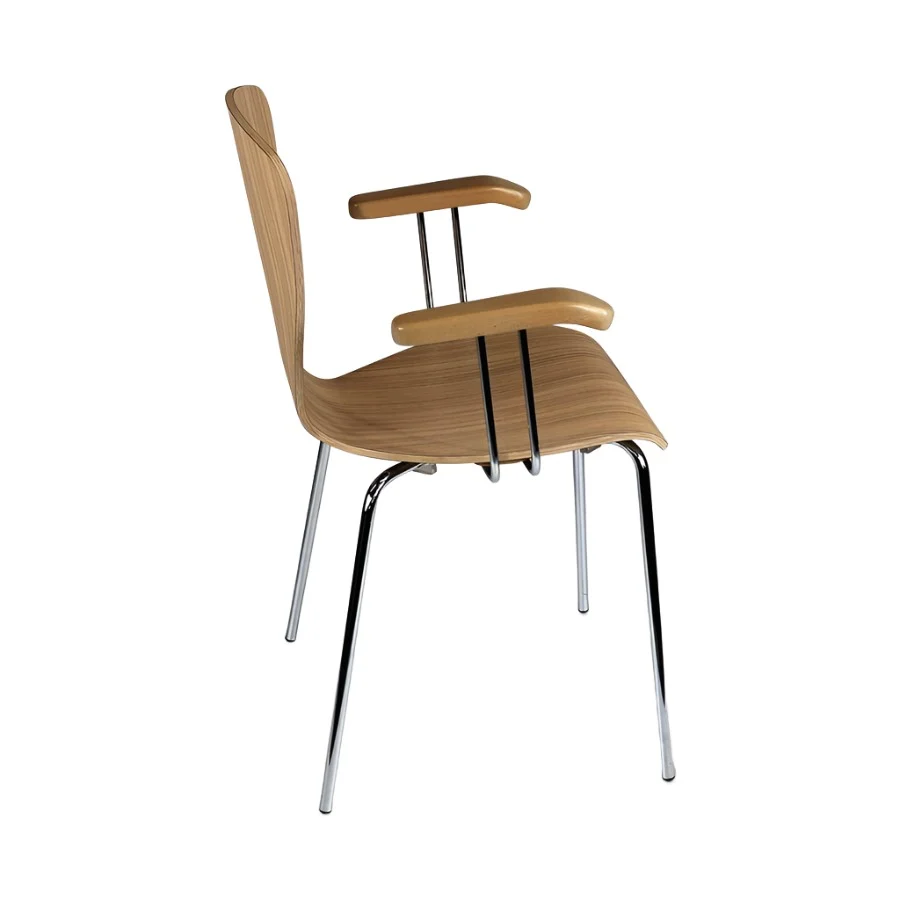 Nowy Styl: sedia da caffè legno con le braccia - rinnovata