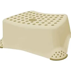 OKT Sgabello, Polipropilene, con Inserti Antiscivolo, Crema, Beige, Medium