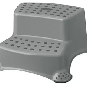 Sgabello Scalino Sgabello Due Livelli fino 120 kg Grigio OKT