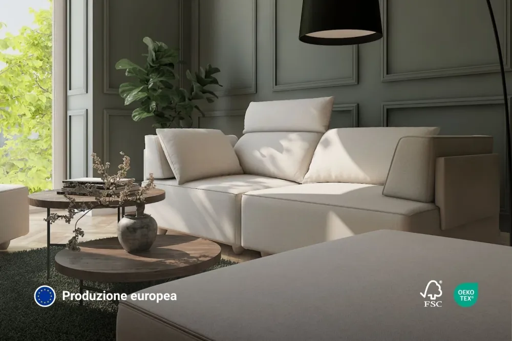 Outlet - Divano modulare Louis M con funzione letto - Showroom Milano - pagamento finale