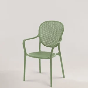 Pales sedia di plastica avocado verde