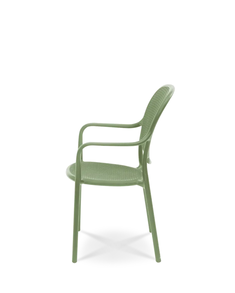 Pales sedia di plastica avocado verde