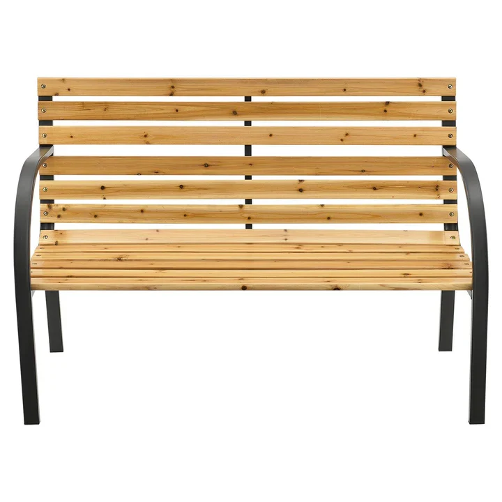 Panca da giardino 2 posti Modena legno laccato e acciaio