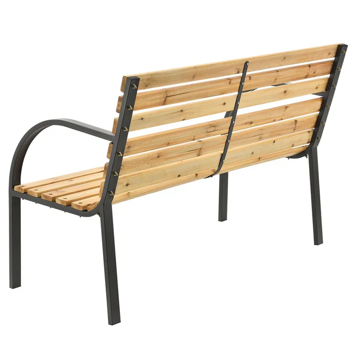 Panca da giardino 2 posti Modena legno laccato e acciaio