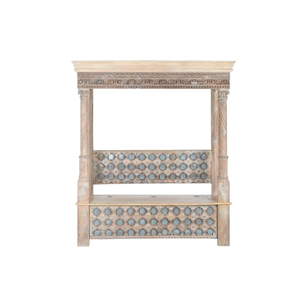 Panca Home ESPRIT Naturale Legno di mango Indiano 190 X 54 X 215 CM