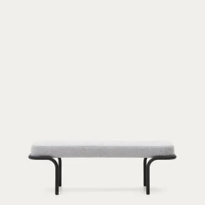 Panca imbottita Compo con struttura metallo grigio e nero 130 cm