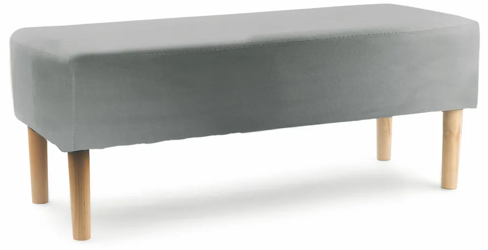 Panca Velluto 100x40x40 cm Soriani Grigio