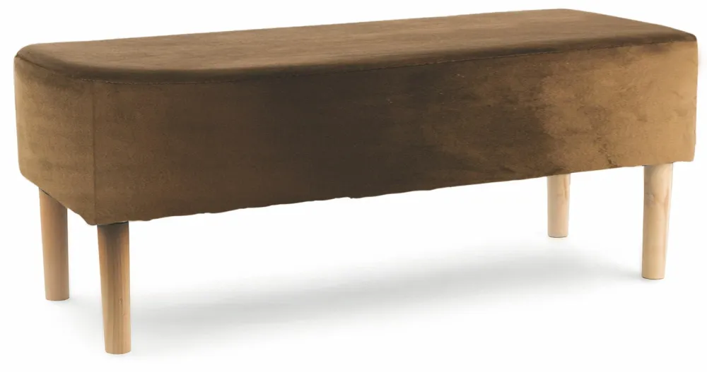 Panca Velluto 100x40x40 cm Soriani Marrone
